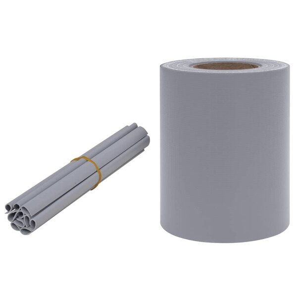 vidaXL Écran d'intimité de jardin PVC 35x0 19 m Gris clair mat