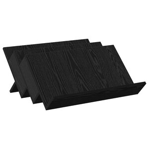 vidaXL Étagère à magazines avec étagère Chêne noir 65 x 53 x 28 5 cm