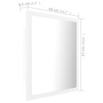 vidaXL Miroir à LED de salle de bain Blanc 40x8 5x37 cm Acrylique