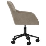 Chaise fauteuil siège pivotante de bureau informatique étude clairvelours gris 02_0024118
