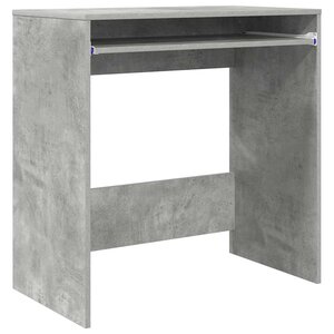 vidaXL Bureau avec étagère Gris 77 5 x 43 x 79 cm Bois d'ingénierie