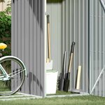 vidaXL Abri à bois de jardin Gris 245x98x159 cm Acier galvanisé