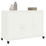 vidaXL Buffet blanc 100 5x39x72 cm acier