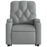 vidaXL Fauteuil inclinable électrique gris clair tissu