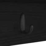 vidaXL Porte-manteau mural avec étagère Chêne noir 100 x 16 x 26 cm