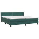 vidaXL Sommier à lattes de lit et matelas vert foncé 180x220cm velours