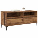 vidaXL Meuble TV avec tiroir Bois Ancien 100 x 34 5 x 44 5 cm