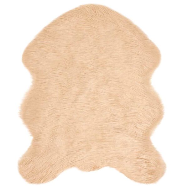 vidaXL Tapis en Peau de Mouton Synthétique Beige 50 x 80 cm Polyester
