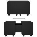 vidaXL Table basse noir 60x60x38 cm bois d'ingénierie