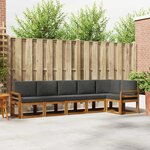 vidaXL Ensemble de canapés d'extérieur 6 pc Naturel et Anthracite