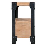 vidaXL Tables de chevet 2 Pièces Bois d'acacia massif Acier 40x30x54 cm