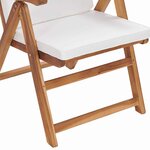 vidaXL Chaises de jardin inclinables avec coussins  8 pièces en bois de teck massif