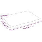 vidaXL Étagère murale marron foncé 40x30x2 cm bois chêne massif traité