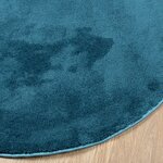 vidaXL Tapis OVIEDO à poils courts turquoise Ø 160 cm