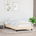 vidaXL Cadre de lit Crème 90 x 200 cm Tissu
