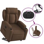 vidaXL Fauteuil inclinable Marron Tissu