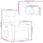 vidaXL Fauteuil inclinable Gris foncé Tissu
