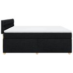 vidaXL Sommier à lattes de lit avec matelas Noir 180x200 cm Tissu
