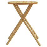 vidaXL Table de jardin pliable Ø55x75 cm bambou