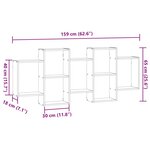 vidaXL Étagère murale vieux bois 159x18x65 cm bois d'ingénierie