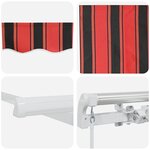 vidaXL Auvent Rétractable Rayé Orange et marron 300 x 250 cm