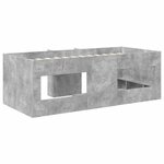 vidaXL Cadre de Lit Élevé pour Enfants 2 Pièces Gris béton 98 5 x 200 cm