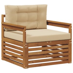 vidaXL Canapé d’extérieur Bois d'acacia massif et polyester