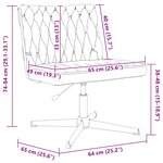 vidaXL Chaise pivotante de bureau Marron Tissu