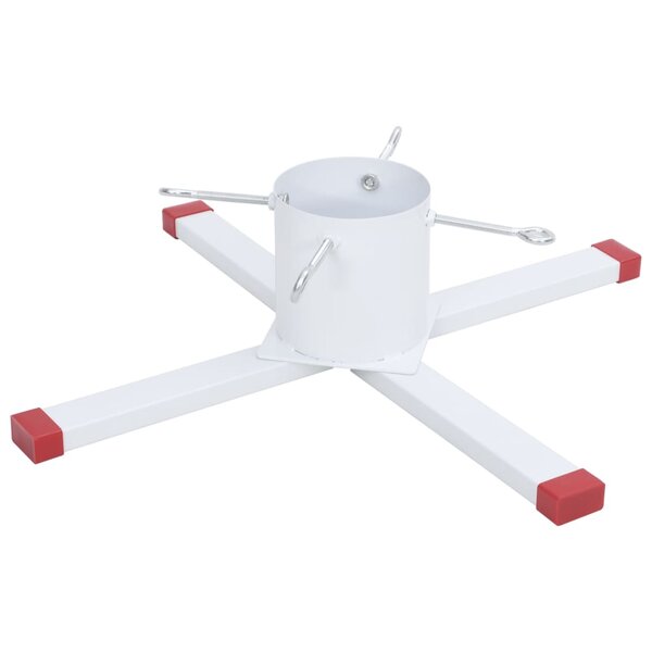 vidaXL Support de sapin de Noël blanc 61x61x15 5 cm