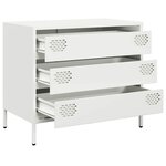 vidaXL Buffet blanc 68x39x58 5 cm acier laminé à froid