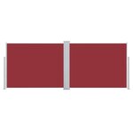 vidaXL Auvent latéral rétractable Rouge 140 x 1000 cm