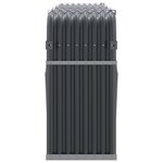 vidaXL Porte-bûches anthracite 234x45x100 cm acier galvanisé