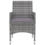 vidaXL Mobilier à dîner de jardin coussins 5 Pièces Résine tressée Verre