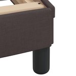 vidaXL Lit avec matelas Dover marron foncé 180x200 cm tissu