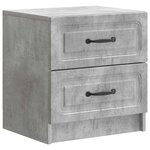 vidaXL Cabinet de chevet Gris béton 43 x 34 5 x 44 5 cm
