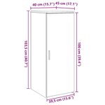 vidaXL Armoire rangement chêne artisanal 40x45x103 5cm bois ingénierie