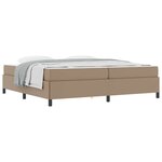 vidaXL Cadre de lit avec matelas Cappuccino 200 x 200 cm tissu