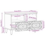 vidaXL Meuble TV Marron 70 x 33 5 x 46 cm Bois de mangue massif