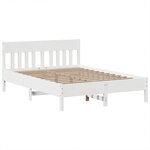 vidaXL Cadre de lit sans matelas blanc 160x200 cm bois de pin massif