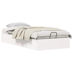 vidaXL Cadre de lit ottoman avec rangement Blanc 90 x 200 cm