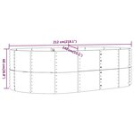 vidaXL Lit surélevé de jardin Marron Acier enduit de poudre