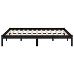vidaXL Cadre de lit sans matelas noir bois massif