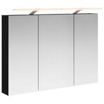 vidaXL Armoire Miroir de Salle de Bain Chêne noir 100 x 14 5 x 70 cm