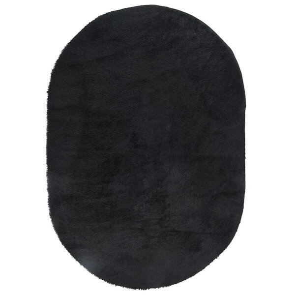 vidaXL Tapis shaggy à poils longs NAVARRA noir 300x200 cm polyester