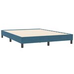 vidaXL Cadre de lit sans matelas bleu foncé 140x210 cm velours