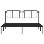 vidaXL Cadre de lit métal sans matelas avec tête de lit noir 183x213cm