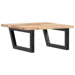 vidaXL Étagère de vasque murale acier et bois massif d'acacia