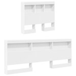 vidaXL Lit bibliothèque blanc 90x190 cm en bois aggloméré