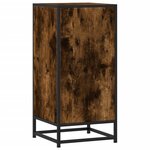 vidaXL Buffet chêne fumé 35 5x35x76 cm bois d'ingénierie et métal