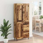 vidaXL Haut Armoire avec tiroir 2 Pièces Bois Ancien Bois d'ingénierie